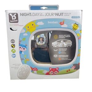 Benbat Night and Day Baby Car Mirror Musical LED Light Show Remote Forest BM391